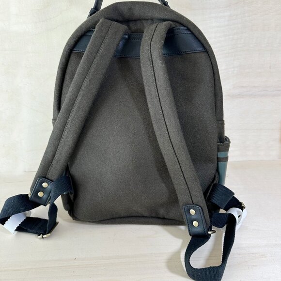 NWT Porter + Bond Otis Wool Backpack Olive Drab Green Men's Back to School - Picture 6 of 15
